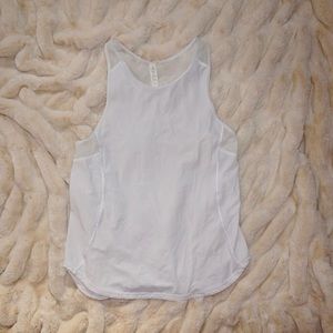 LuluLemon White Mesh Tank Top